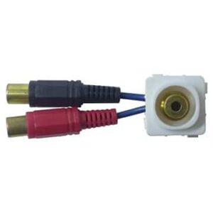 MATCHMASTER 3.5MM STEREO SOCKET TO 2 RCA - INSERT 4 Pack : 05MM-WA07