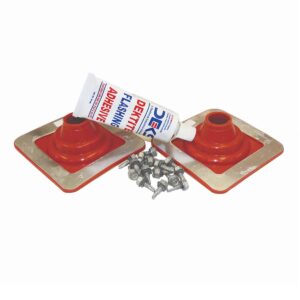 MATCHMASTER DEKTITE SOLAR KIT (2 RED SIL FLASHINGS, SCREWS & GLUE) : 11MM-DSK200RES