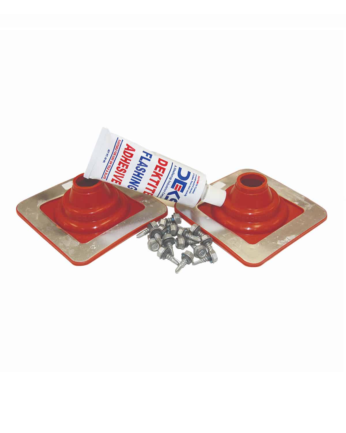 MATCHMASTER DEKTITE SOLAR KIT (2 RED SIL FLASHINGS, SCREWS & GLUE) : 11MM-DSK200RES