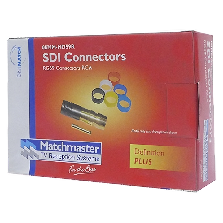 MATCHMASTER CONNECTOR RG59SDI RCA HDTV (25 Pack)
