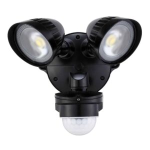 HOUSEWATCH LED SPOTLIGHT 2 X 20W WITH MOTION SENSOR (BLACK) 55-241