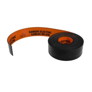 CABLE COVER, ORANGE 200MM X 5MM, 25M ROLL POWCC200F25