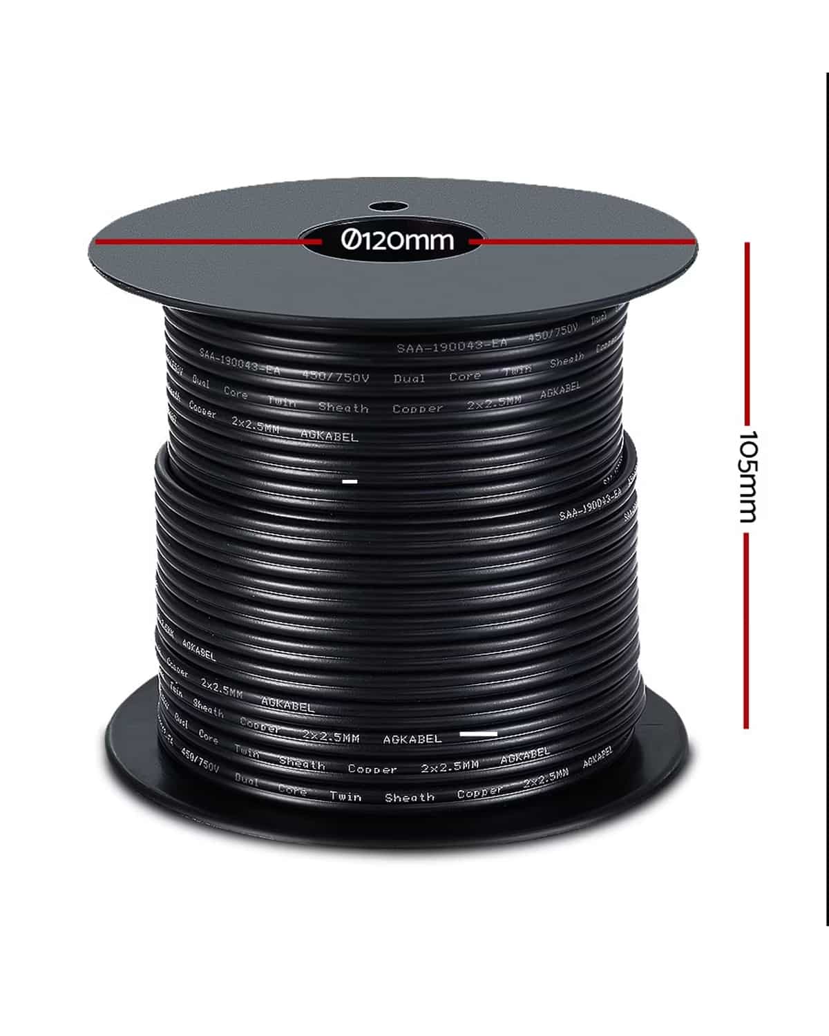 0.64mm² 2 Core Automotive power and twin cable 32/32V / 100V DC 100m ECA221-100 - Image 2