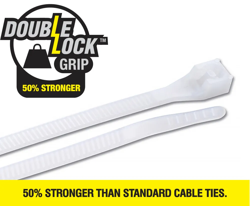 CABAC CABLE TIE 280 X 4.3MM DOUBLE LOCK NAT (100/each) CT290NTDL
