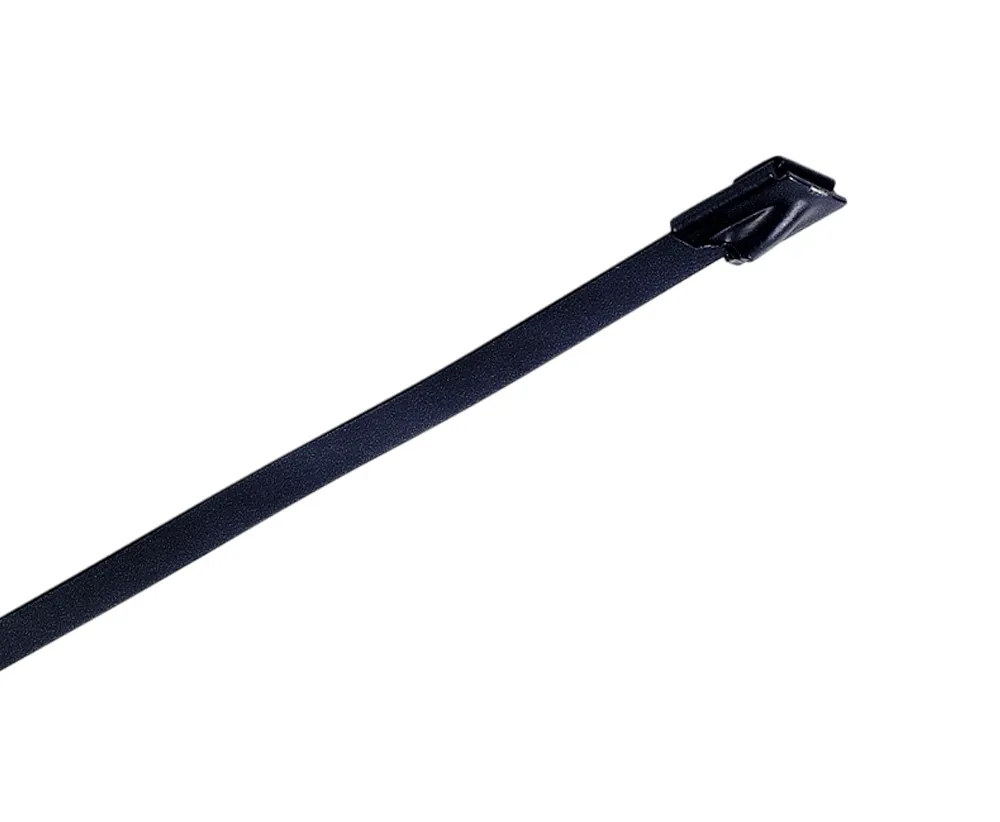 TY-MET COATED S/S316 C/TIE 360X7.9MM BLK 100PK YLS-7.9-360BC