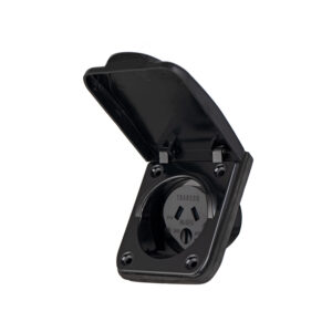 TRANSCO Caravan, Motorhome, RV 15 Amp Power Outlet Black OL15B
