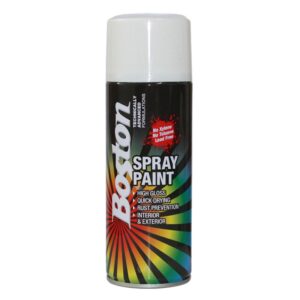 Boston Spray Paint - Gloss White 250gm BOSBT40