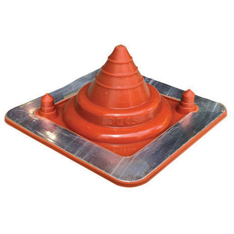 Flashing #0, 0-35mm Pipe 100 x 100mm Base, Black Premium DEKDFE100B