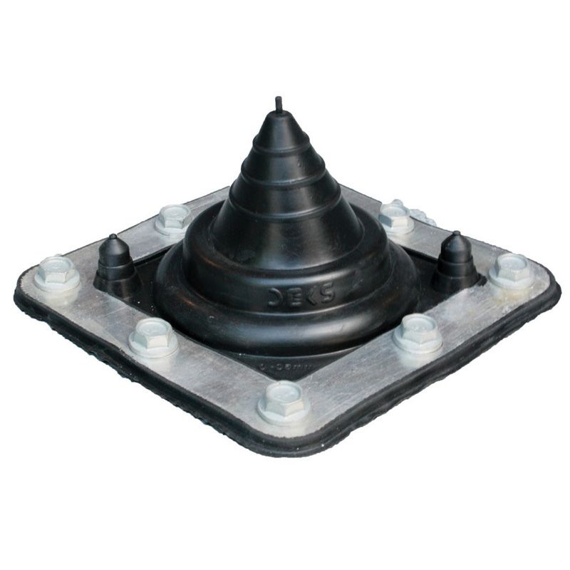 Flashing #0, Solar 0-35mm Pipe 100 x 100mm Base, Black Premium DEKDFE100BS