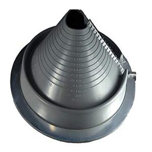 Flashing, 90-255mm Pipe 369mm OD Base, Grey Retrofit DEKRF803G