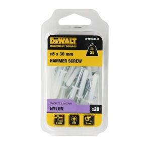DEWALT Hammer Screw NY/ZY MNA 5X30mm (Pack of 20) DEWDFMHS530-H