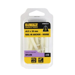 DEWALT NAILIN NY/ZY Round Head 6.5x38mm (Pack of 12) DEWDFMN6538-H