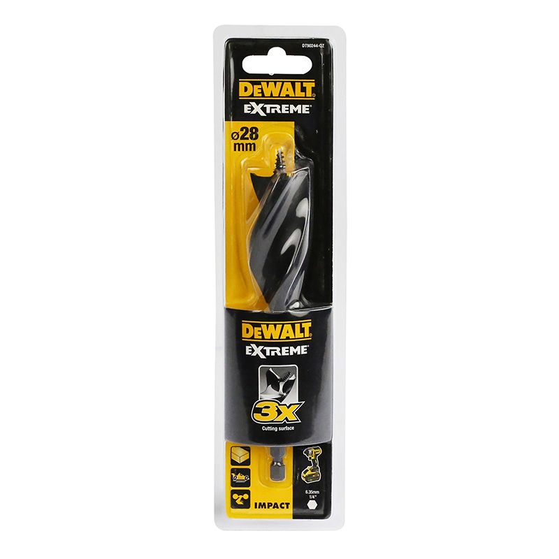 DEWALT EXTREME Tri Flute Drill Bit 28mm x 152mm DEWDT90244-QZ