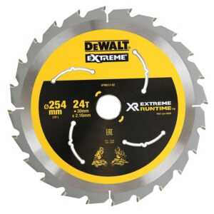 DEWALT XR EXTREME RUNTIME Circular Saw Blade 254mm x 24T (16/20/25/25.4/30mm) DEWDT90273-QZ