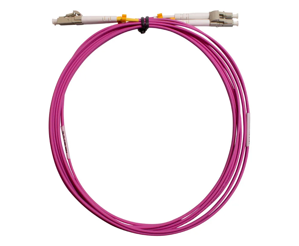 LC-LC DUPLEX OM4 PATCHLEAD - 2 MTR PINK