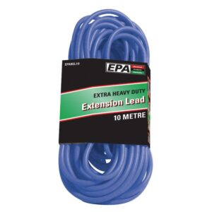 EPA Extension Lead, 15A Cable, 15 Amp Plug, Blue 10m EPABEL10