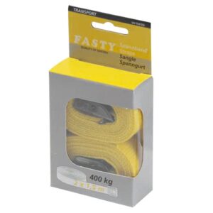 Tie Strap, 1.5m x 25mm Transport Cap: 400kg Yellow [2] Pack FAS146