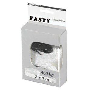 Tie Strap, 2.5mx25mm Transport Cap: 400kg Red [2] Pack FAS148