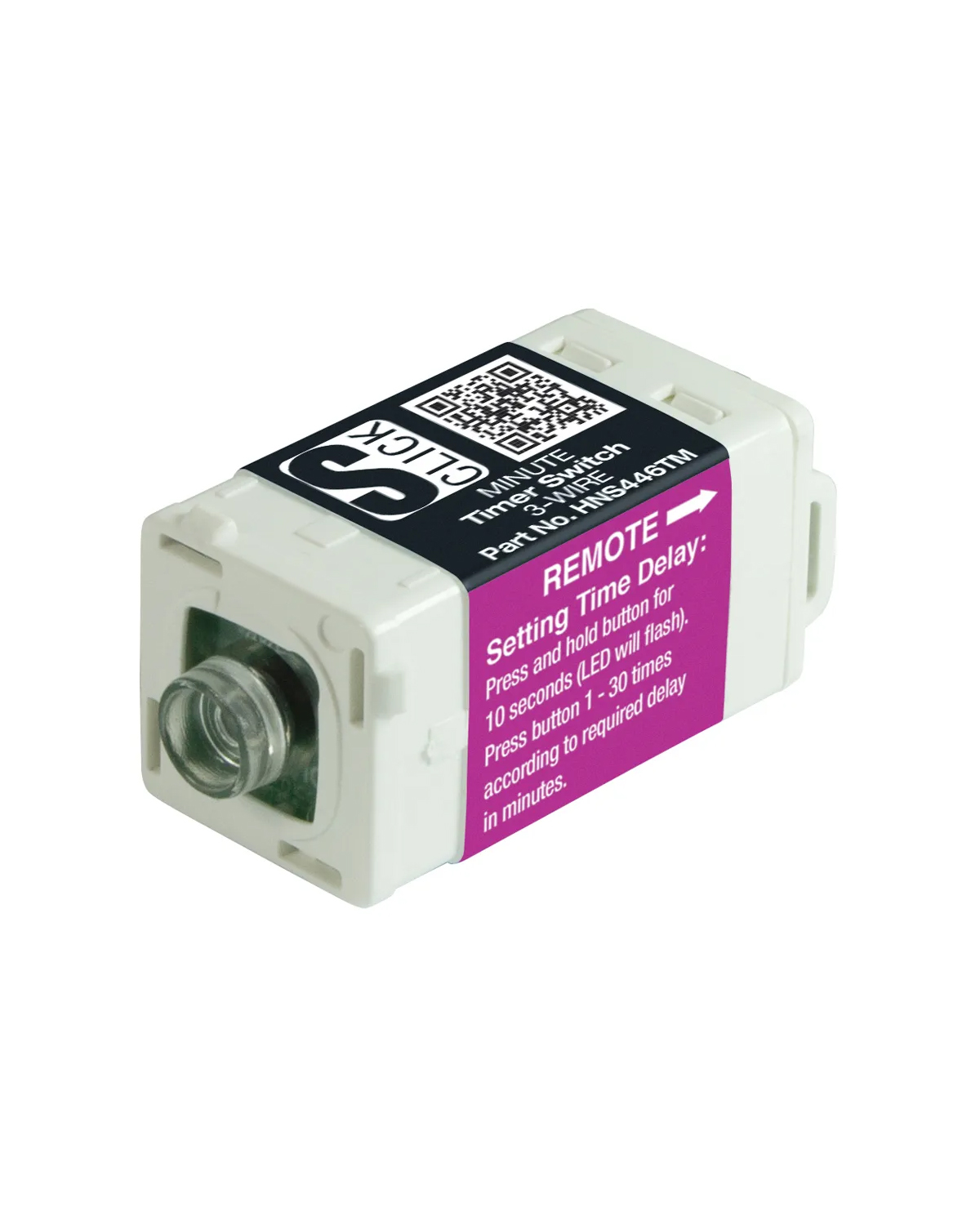 CLIPSAL Compatible Cabac S-Click Minute Timer S-Premium 3-Wire (Clipsal Saturn) HNS446TM