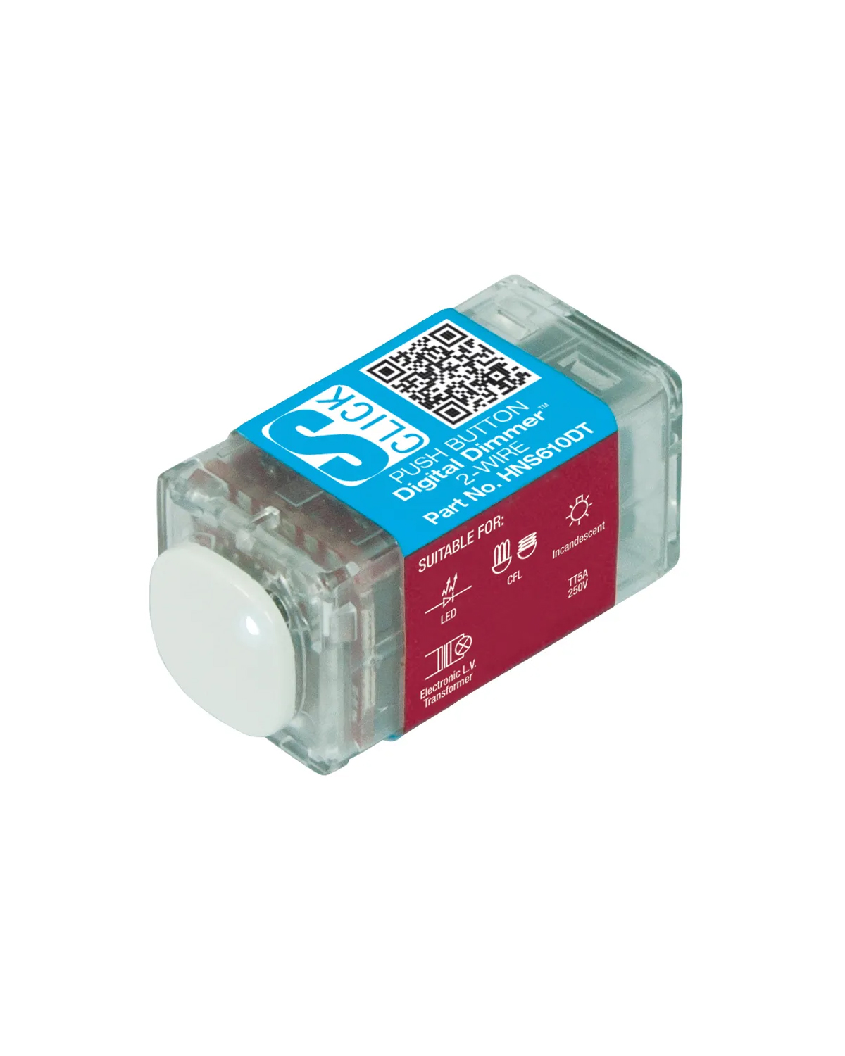 CLIPSAL Compatible Cabac S-Click Push Button Digital Dimmer 2-Wire HNS610DT