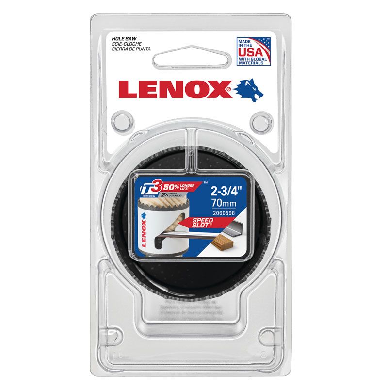 LENOX T3 SPEED SLOT 70mm Hole Saw LEN2060598