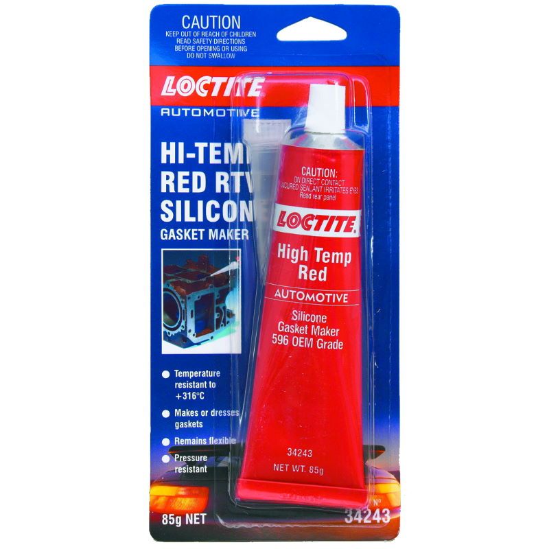 Loctite 596 Superflex Red High Temp Silicone Sealant, 85g LOC34243