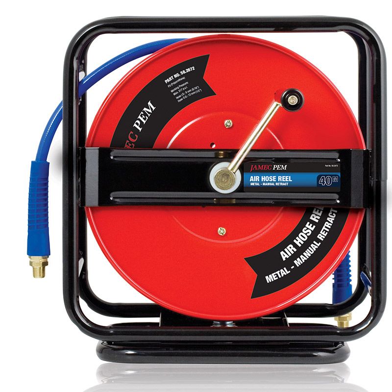 Jamec PEM Metal Hose Reel with 40 Metres of Hose PEM58.2672