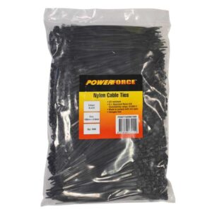 Powerforce Cable Tie Black 150mm x 3.6mm Pack of 1000 POWCT1503BK/1000