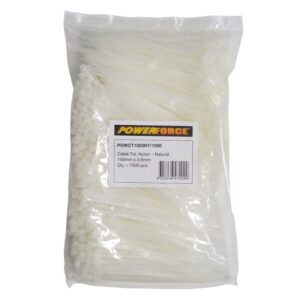 Powerforce Cable Tie Natural 150mm x 3.6mm Pack of 1000 POWCT1503NT/1000