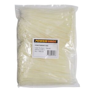 Powerforce Cable Tie Natural 200mm x 2.8mm Pack of 1000 POWCT2002NT/1000