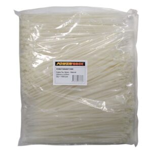 Powerforce Cable Tie Natural 200mm x 4.8mm Pack of 1000 POWCT2004NT/1000