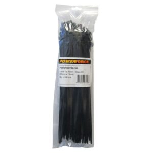 Powerforce Cable Tie Black 280mm x 7.6mm Pack of 100 POWCT2807BK/100