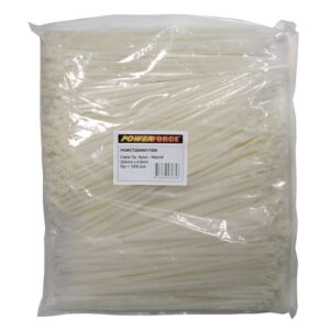 Powerforce Cable Tie Natural 300mm x 4.8mm Pack of 1000 POWCT3004NT/1000