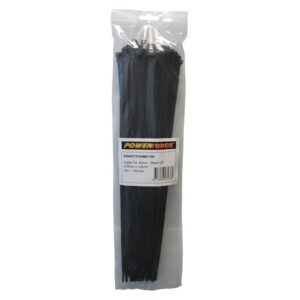 Powerforce Cable Tie Black 370mm x 4.8mm Pack of 100 POWCT3704BK/100