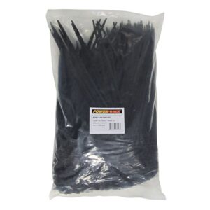 Powerforce Cable Tie Black 380mm x 7.6mm Pack of 1000 POWCT3807BK/1000