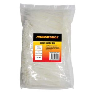 Powerforce Cable Tie Natural 380mm x 7.6mm Pack of 1000 POWCT3807NT/1000