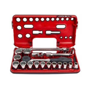 Sidchrome 21 Piece (Metric) 1/2" Drive Socket Set with Rotator Ratchet SIDSCMT14151