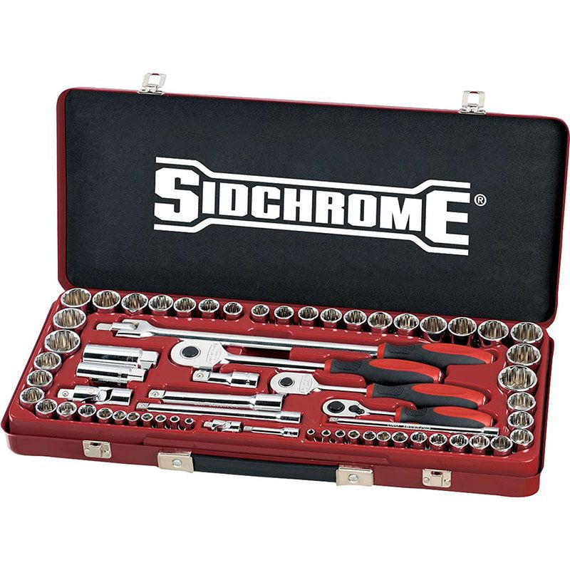 Sidchrome Socket Set 1/4 3/8 1/2 64 Pieces SIDSCMT19120