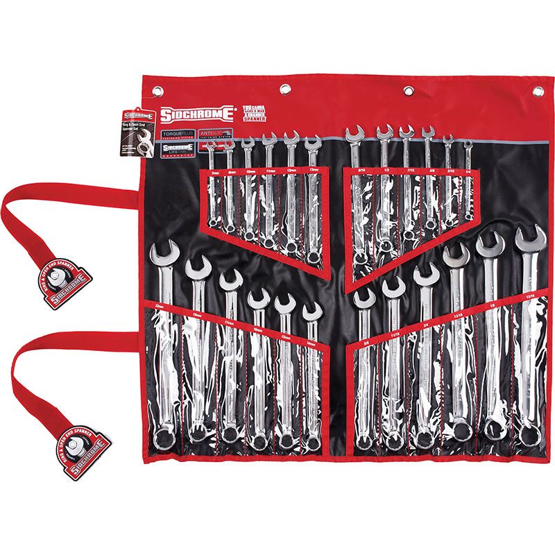 Sidchrome Spanner Set Combination Metric/AF 24 Pieces SIDSCMT22104