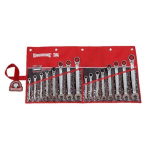 Sidchrome 16 Piece Metric Geared Spanner Set Wallet SIDSCMT22201