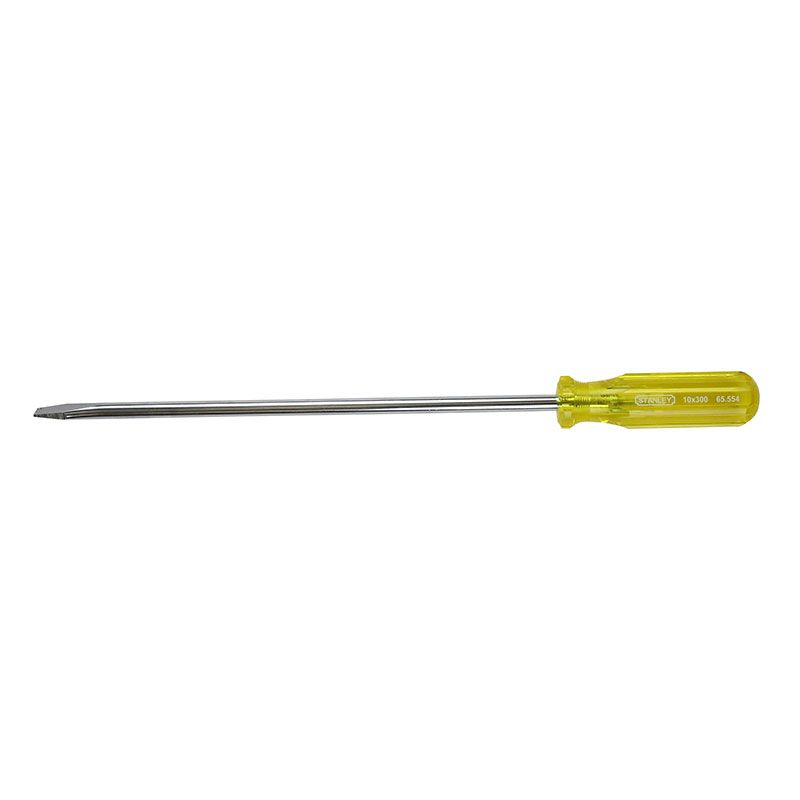 Stanley Screwdriver Acetate Handle Slotted 10 x 300mm STA65-554