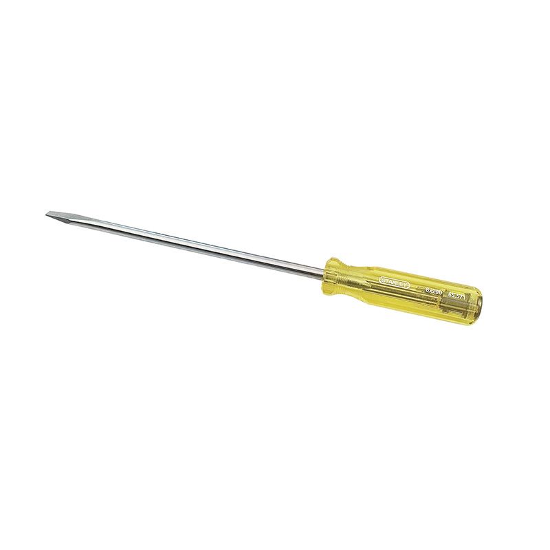 Stanley Screwdriver Acetate Handle Thru-Tang Slotted 8 x 200mm STA65-571