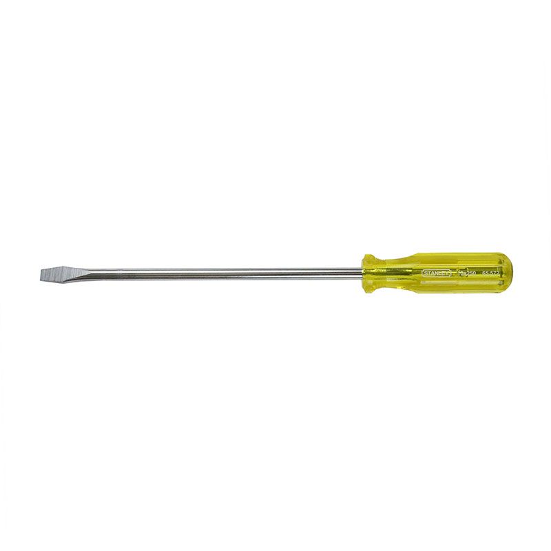Stanley Screwdriver Acetate Handle Thru-Tang Slotted 10 x 250mm STA65-572