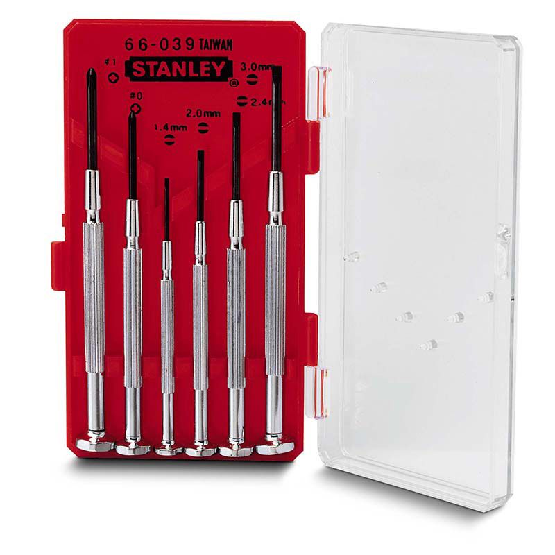 Stanley Screwdriver Set Metal Precision 6 Piece STA66-039