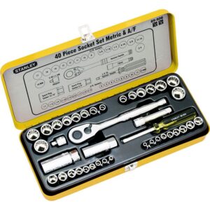 Stanley Socket Set 1/4 & 3/8 Drive Metric/AF 40 Piece STA89-506