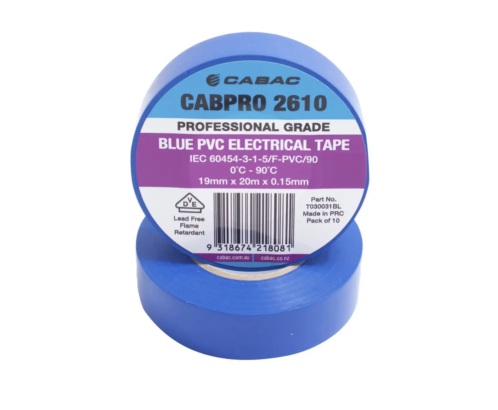 CABPRO PVC TAPE 2610 - BLUE 19mm x 20m