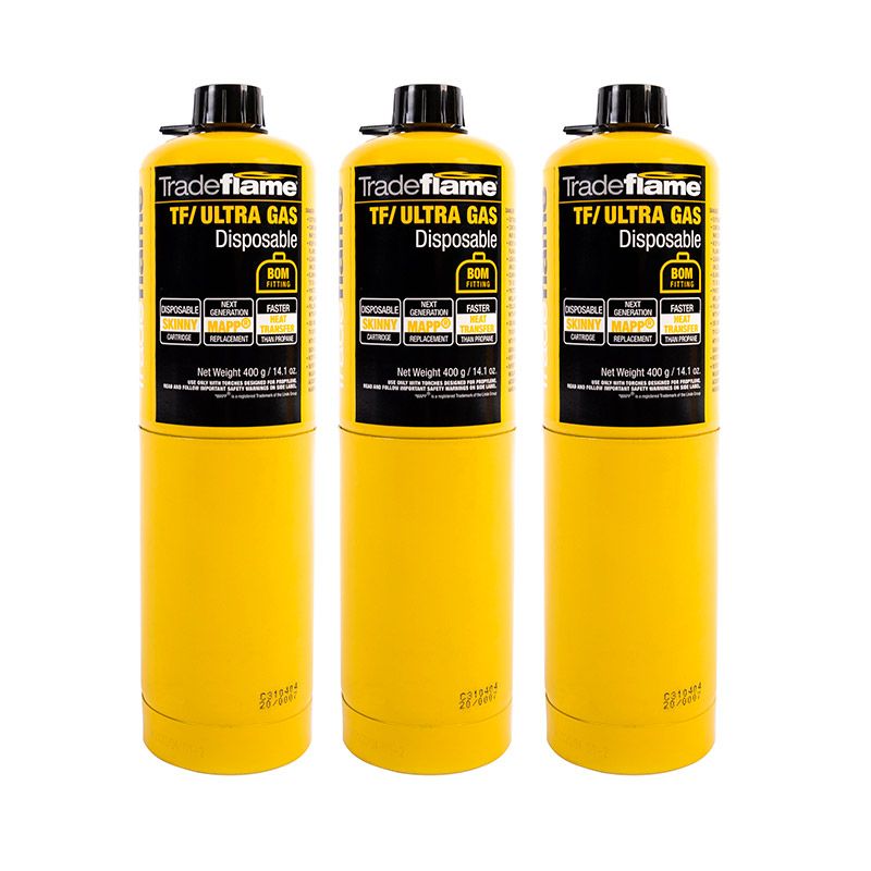 Tradeflame Ultra Gas 400G - 3 Pack TRA326439PK