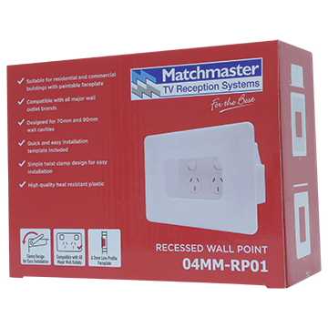 MATCHMASTER RECESSED POWER POINT MOUNTING BOX : 04MM-RP01