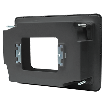 MATCHMASTER BLACK RECESSED POWER POINT MOUNTING BOX WITH AV & BRUSH : 04MM-RP03