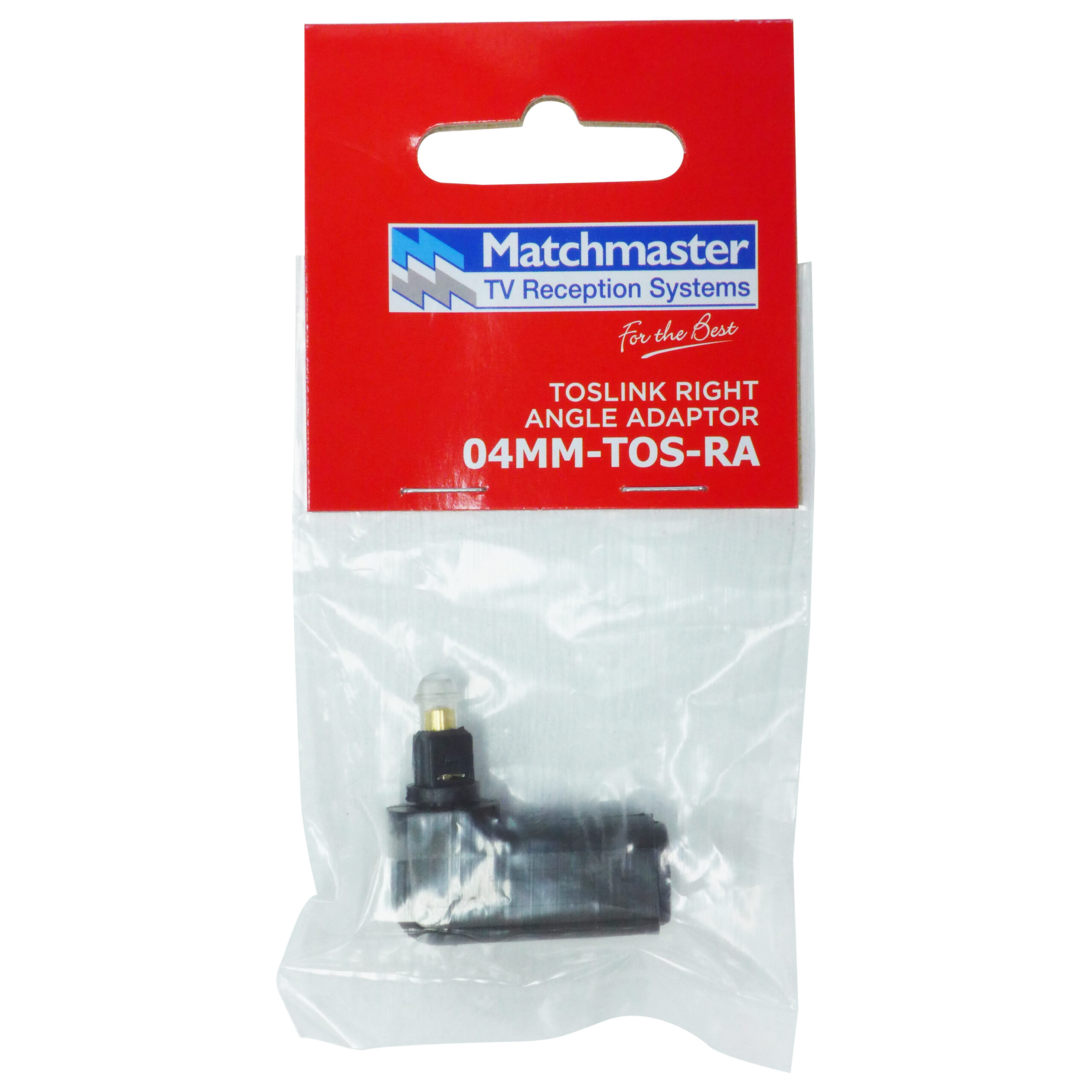 MATCHMASTER TOSLINK RIGHT ANGLE ADAPTOR : 04MM-TOS-RA